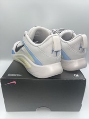 Nike Kids Size 4.5Y A’One GS Low Top Basketball Shoes Grey/Green/Blue HF7001-002