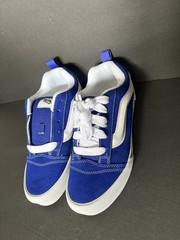 VANS Old Skool Unisex Kids Sneaker Blue/White Suede Low Top Lace Up US 6