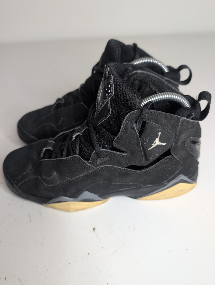 Nike Air Jordan True Flight GS Basketball Black Sneaker Shoe 343795-010 Sz 6Y