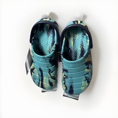 Rugged Shark Clogs Children’s Size 10 Eva Lined Slip-On Turquoise Blue Style New