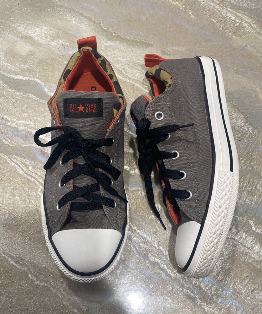 Converse All Star Camo Gray Sneakers Shoes size Junior 4