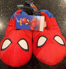 Official Licensed Marvel Spider-Man Plush House Slippers Children’s Size 5/6 NWT