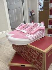 Vans Knu Skool Checkerboard Pink White VN000D2T2W0 Size 7Y Kids