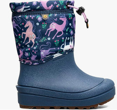 Bogs Snow Shell Boots-Unicorn Meadow (Toddler/Little Big Kid), Indigo Multi 5 US