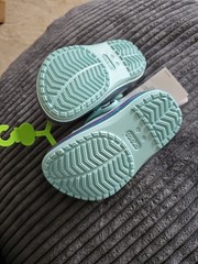 Crocs Bayaband Rainbow Glitter Clogs Sandals Unisex Kids Size C6 New