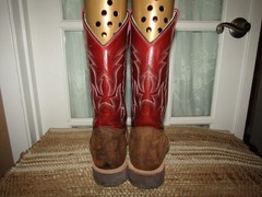 Cody James BSC1889 Burgundy Leather Pull On Square Toe Western Boots Youth 5 D