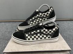 Vans Off the Wall Black/White Checkerboard Suede/Canvas Sneakers-Youth Size 6.5