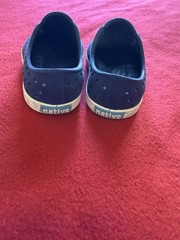 NATIVE Jefferson Shoe Regatta Blue Shell White Kids C6 Slip-on Waterproof