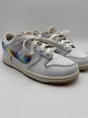 Nike Dunk Low SE Rainbow Swoosh White Multicolor Youth Size 2Y FN4861-100