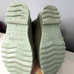 MINI MELISSA light green rain boots w/ camo liner size 11 youth Kids Rubber
