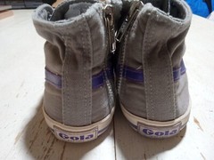 Gola US Size 2 Side Zip Shoe Gray And Purple Super Cool