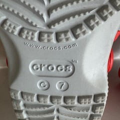 Crocs Fun Lab Rocket Ship Clogs Kids Size C7 Gray Red Space Astronaut Shoes