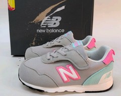 New Balance Kids 515 New B Hook & Loop Sneakers Shoes US 7 Grey NW515BP