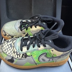 Rare Nike Air Force 1 Low “City of Dreams” 10c kids Black Green Gum Sole.