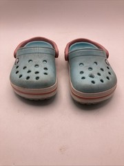 CROCS Crocband II Water Clogs Ice Blue Candy Pink White Toddler’s Size C4
