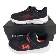 Under Armour Assert 9 Alternate Closure Running Shoe, Black/Red Size 8 /Cm 15
