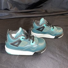 NIKE AIR JORDAN 4 RETRO 30TH TEAL WHITE BLACK SIZE 7C Toddler Baby Shoes