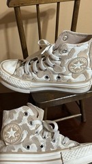 Converse Kids High Top Sneakers in Beige Camo