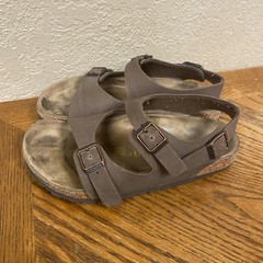 Birkenstock Roma Kids Slingback Size 34 US 3.5-4 Sandal Strappy Buckle MOCHA