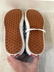 VANS Kids Size 4.5 Old School Checkerboard Shoes Blue/White EUR 36