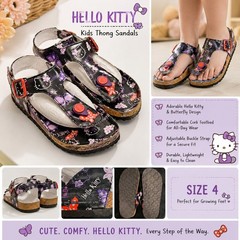 Vintage Sanrio Hello Kitty Butterfly Cork Sandals Kids Size 4 Rare Y2K