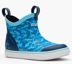 Xtratuf Kid’s Ankle Deck Boot Guy Harvey Blue Fishing XKABGH2Y