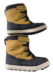 Merrell Snow Storm Waterproof Boots Youth 5M Black Wheat Leather MK263993