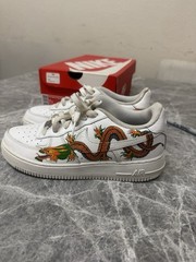 Nike Air Force 1 custom dragon green size 7Y