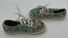 Vans~ Flamingo Pattern Skateboard Shoes/Sneakers Size: Kids 10.5