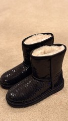 Brand New UGG Kids Sparkle Black Boots US 1 EU 31 No Box Never Worn