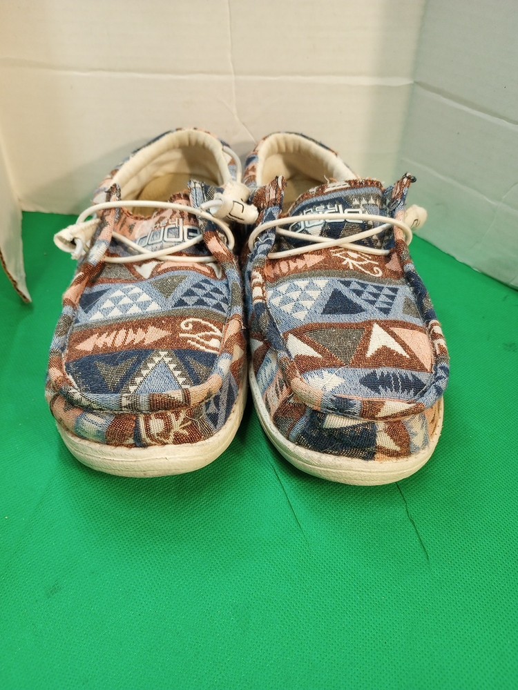 HEYDUDE Wally Youth Neon Native Slip-On Shoes Size Y6-L7 (130139954)