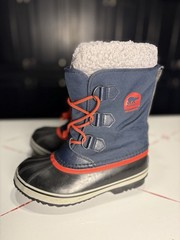 Sorel Children’s Yoot Pac Nylon Boot USA Sz 4 Kids Blue Red
