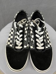 Vans Old Skool Shoes Youth 6.5 Checkerboard Black White Lace Up Skater Hip Hop