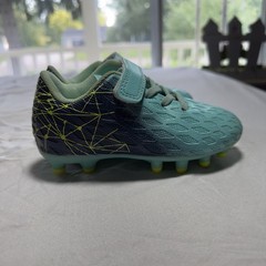 Deja Tu Huella Blue Green Gradient Kids Unisex Soccer Cleat Shoes Toddler 9