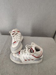 Adidas Drop Step Sneakers Youth 13 1/2K White Gray Red Trefoil Ortholite Shoes