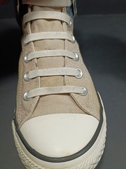 Converse Blue Grey Peel Back High Top Sneakers Shoe Juniors 6 Hip Hop Womens 7.5