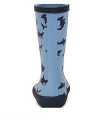 NEW Hunter First Classic Rain Boot Medium Blue Shark Toddler US 10/UK9/EU27