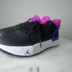 Jordan DAY1 EO Size 4.5Y / 6W Black White Pink Blue Easy Slip On Heel FQ1306 064