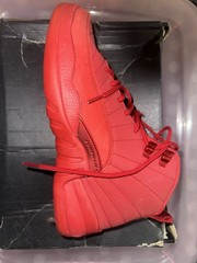 Jordan Air Jordan 12 Red High Top Leather Sneaker 6.5Y (EU 39) W