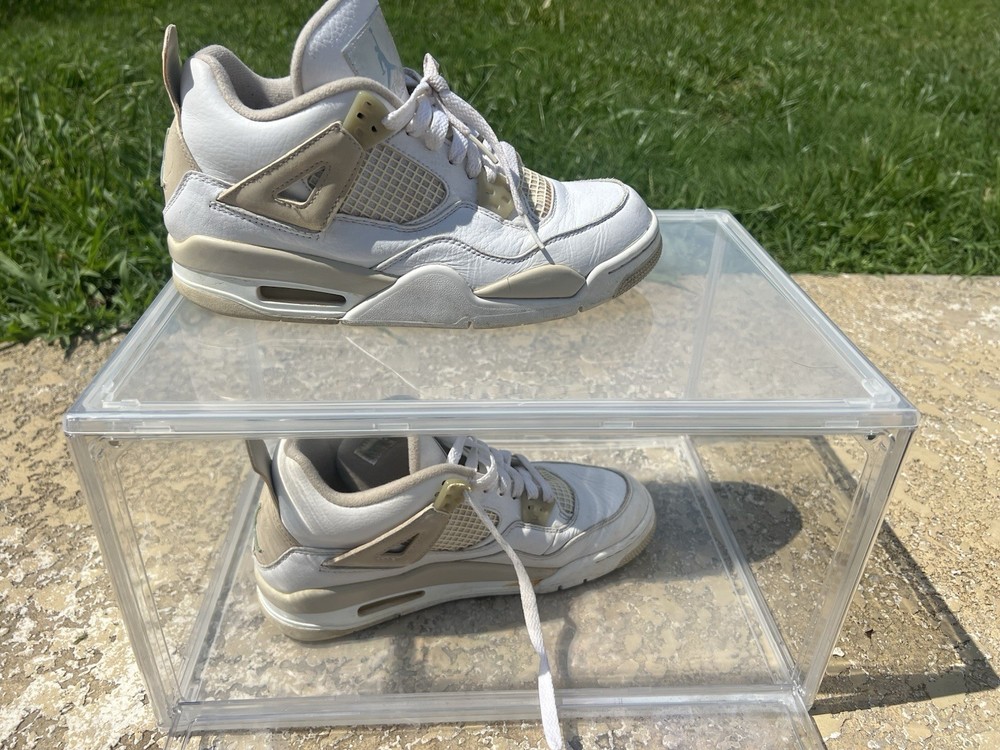 Nike Air Jordan Retro 4 “Sand Linen“ 487724-118White Tan Brown Sz 7Y Women’s 8.5