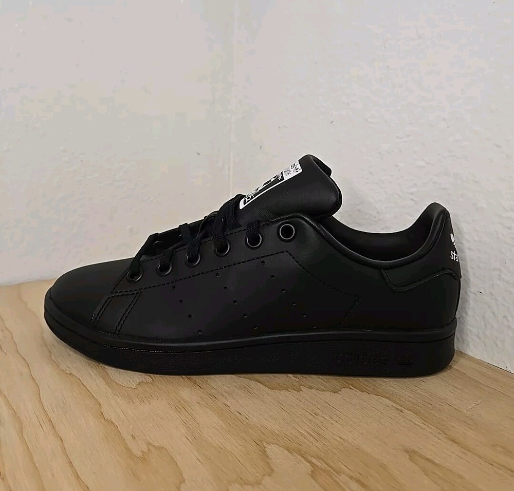 Adidas STAN SMITH J Black/Black White Kids Shoes FX7523