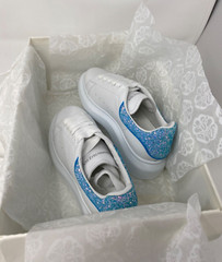 Alexander McQueen Designer Sneakers Shoes Kids Children Size 11 28 EU $350 White