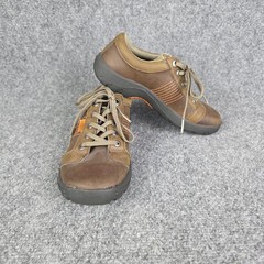 KEEN Youth Size 4 Brown Leather Comfort Walking Shoes Lace Up EU37 Outdoorr