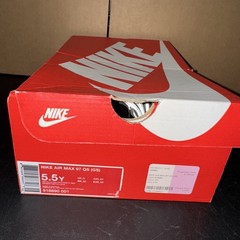 Nike Air Max 97 OG QS (GS) Silver Bullet 918890-001 Size 5.5y Custom PREOWNED