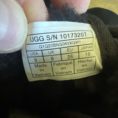 UGG Neumel II Kids Black Suede Chukka Ankle Boots Lace-Up Zip US 9 EU 26