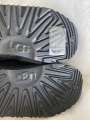 UGG Kids Classic II Graphic Stitch Black Suede Sheepskin Suede US5/UK4/EU37