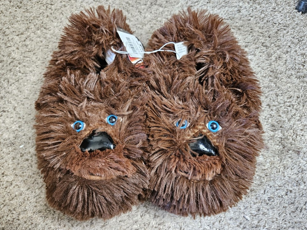 Chewbacca Star Wars Slippers Kids Medium NWT SG Footwear Chewie Size M13-1