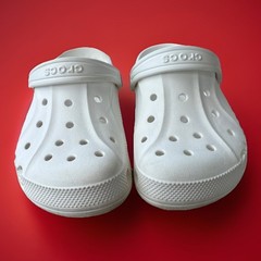 Crocs Iconic Comfort Kids Size J2 White Preowned