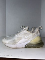 Nike Air Max 270 Low White Silver Big Kids Youth Size 6.5 Running Jogging 167