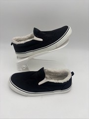 Old Navy Youth Slip Ons Size 5 Denim Black/white